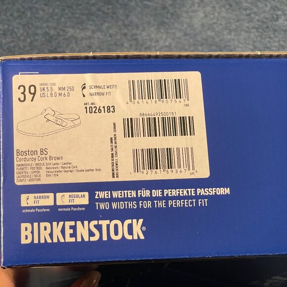Birkenstock Boston Embossed Suede Clog Size 39 W8-8.5 - Picture 9 of 10